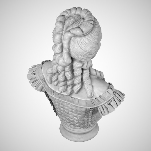 3d lady bust baroque - Baroque Lady Bust by clay master